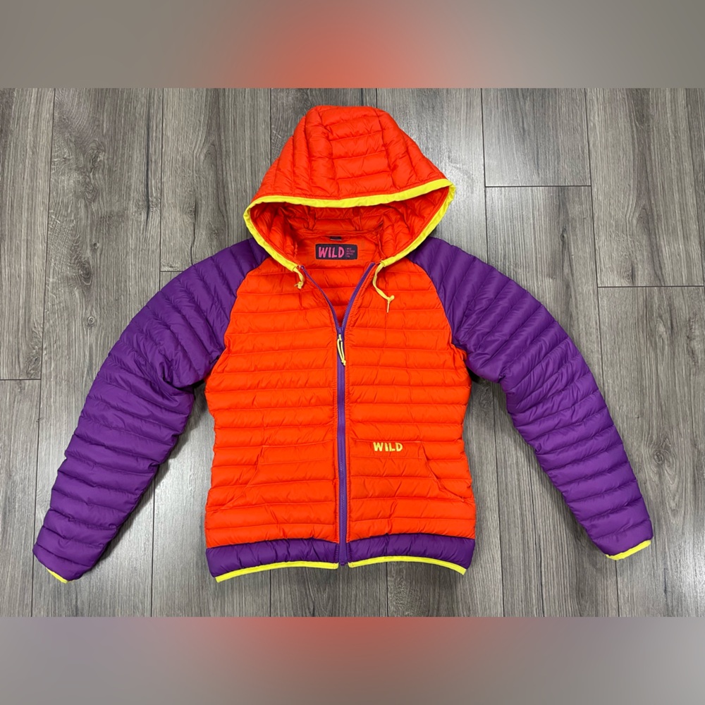 Wild Outdoor Apparel SWEET SISTER DOWN Hoodie Puffer Jacket Sz S Winter Coat